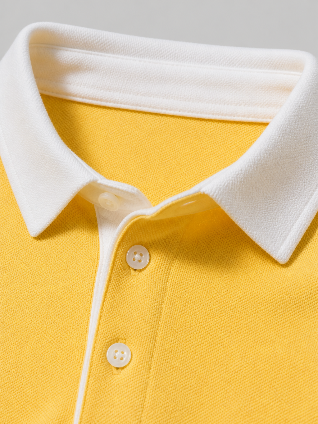 Men's Knitted Polo Sweater with Contrast Collar