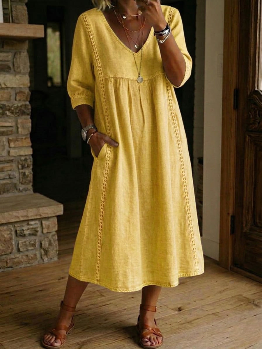 Casual Patchwork Maxi Dress