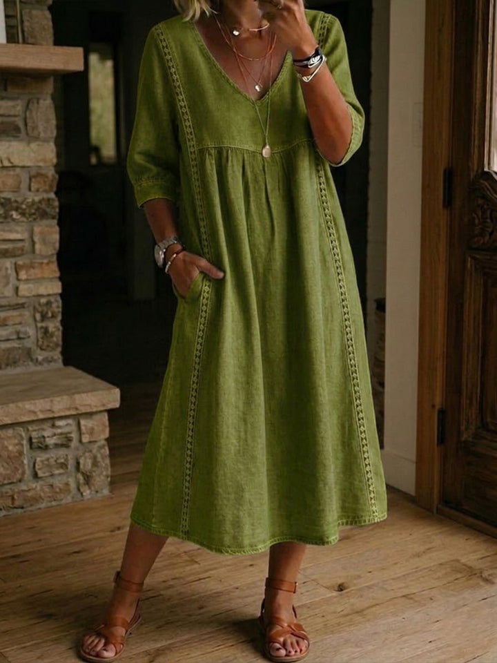 Casual Patchwork Maxi Dress