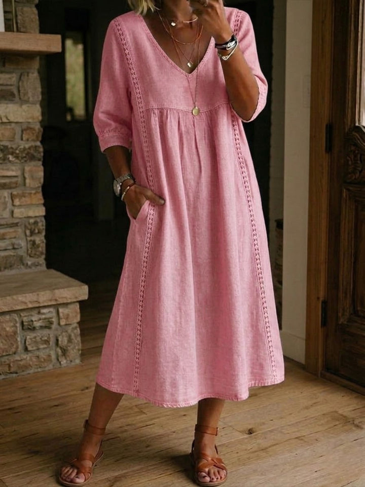 Casual Patchwork Maxi Dress