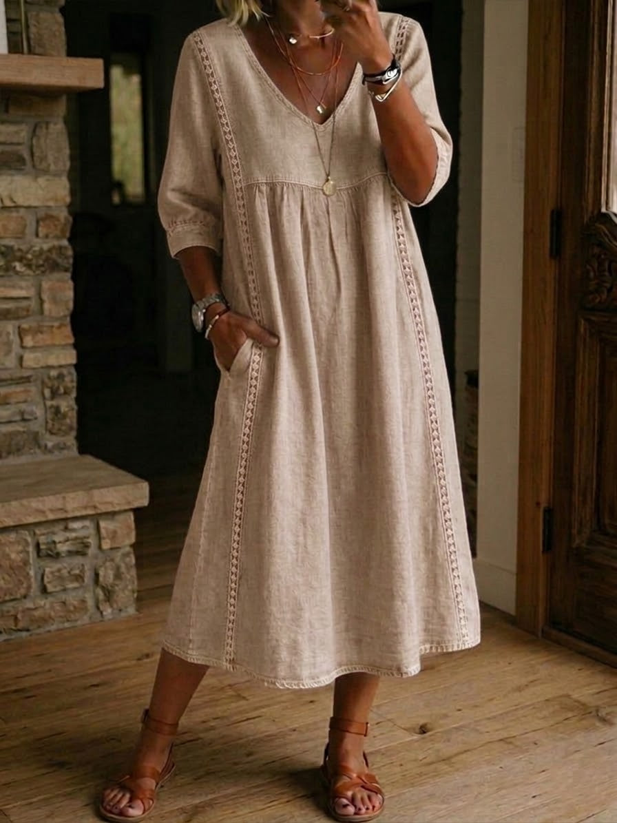 Casual Patchwork Maxi Dress