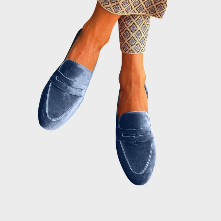 Blue Slip-On Comfort Loafers
