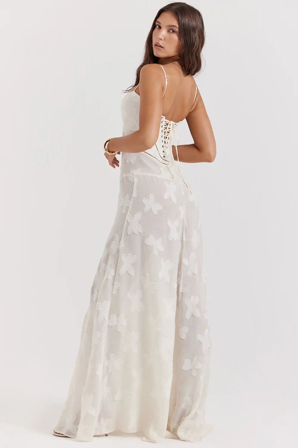 Open Back Summer Maxi Dress with Adjustable Straps