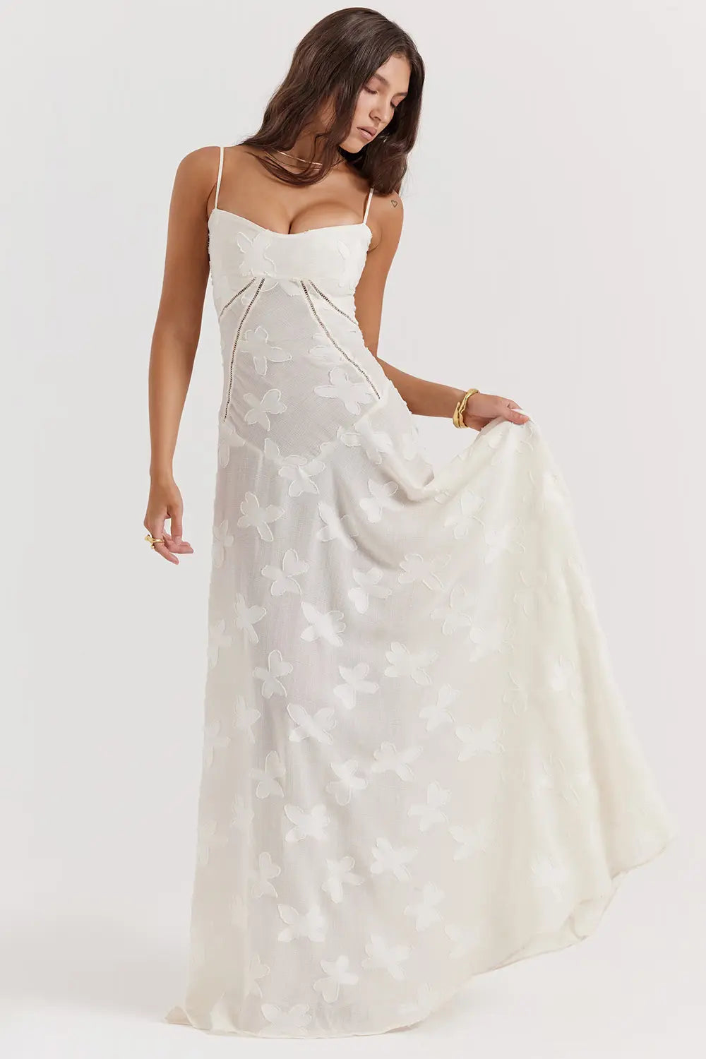 Open Back Summer Maxi Dress with Adjustable Straps