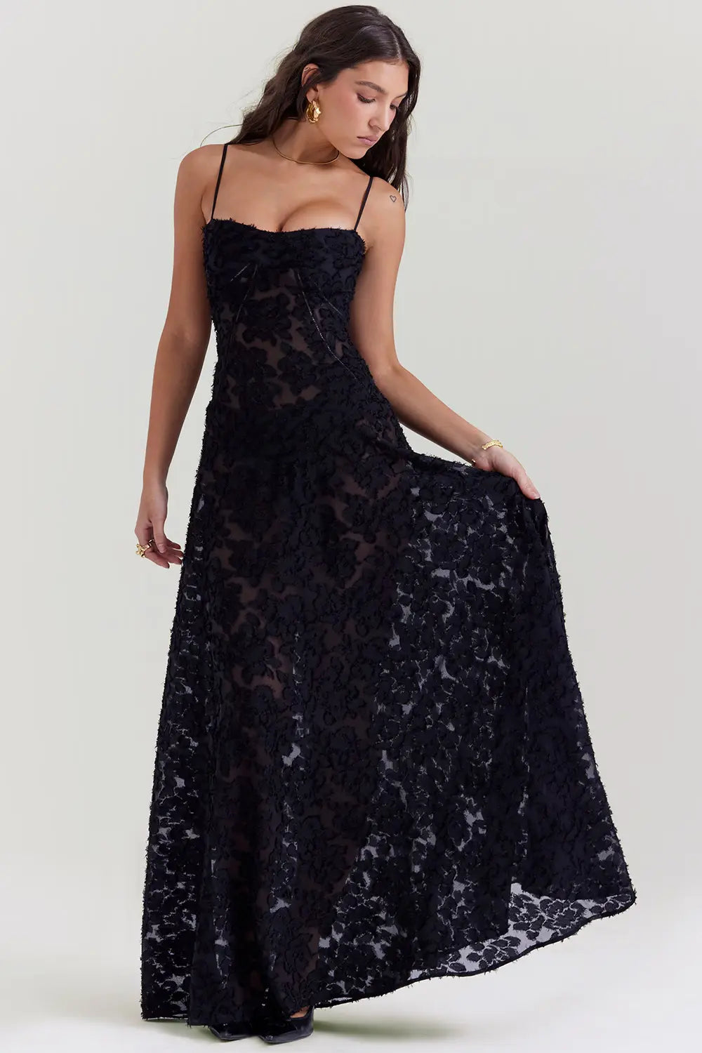Open Back Summer Maxi Dress with Adjustable Straps