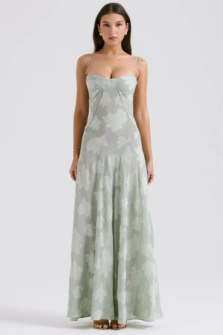 Open Back Summer Maxi Dress with Adjustable Straps