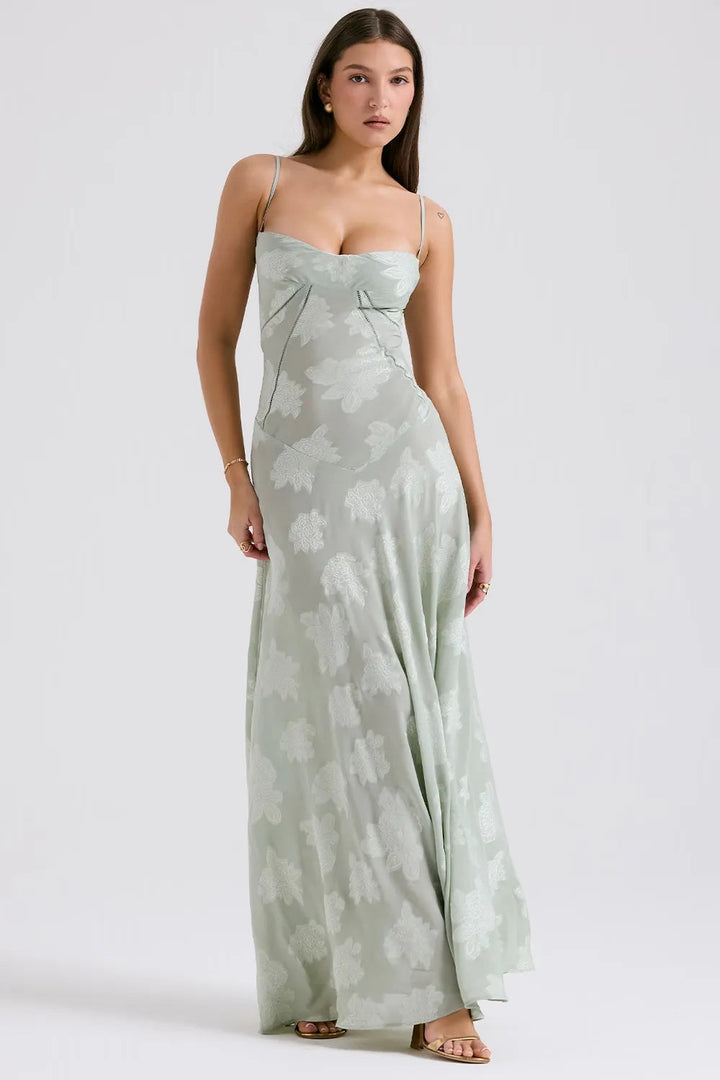 Open Back Summer Maxi Dress with Adjustable Straps