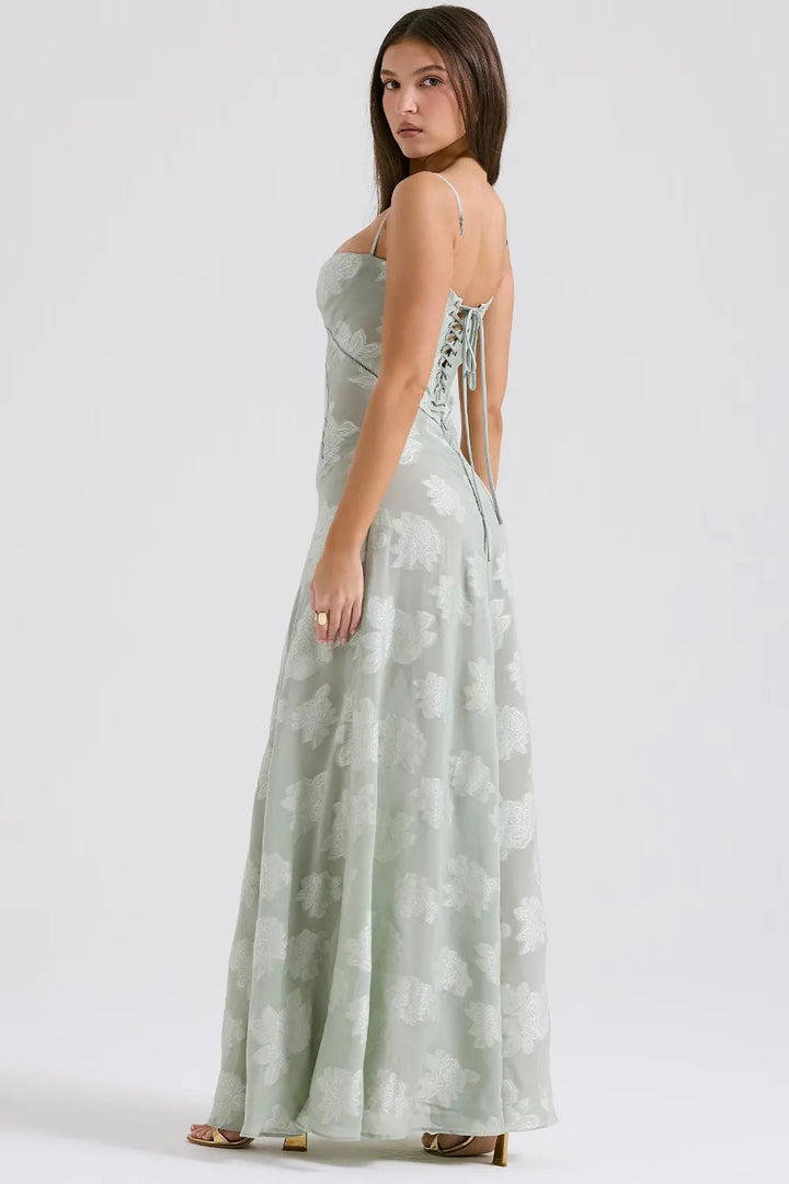 Open Back Summer Maxi Dress with Adjustable Straps