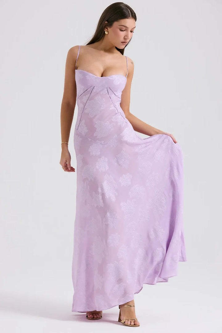 Open Back Summer Maxi Dress with Adjustable Straps