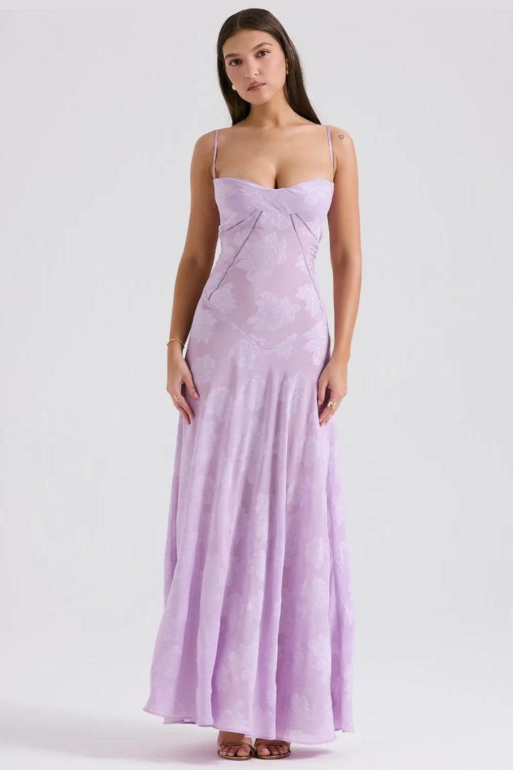 Open Back Summer Maxi Dress with Adjustable Straps