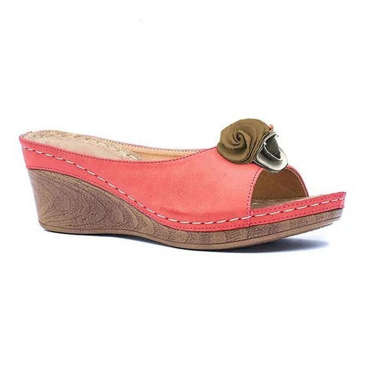 Sandalias ortopédicas con cuña elevada