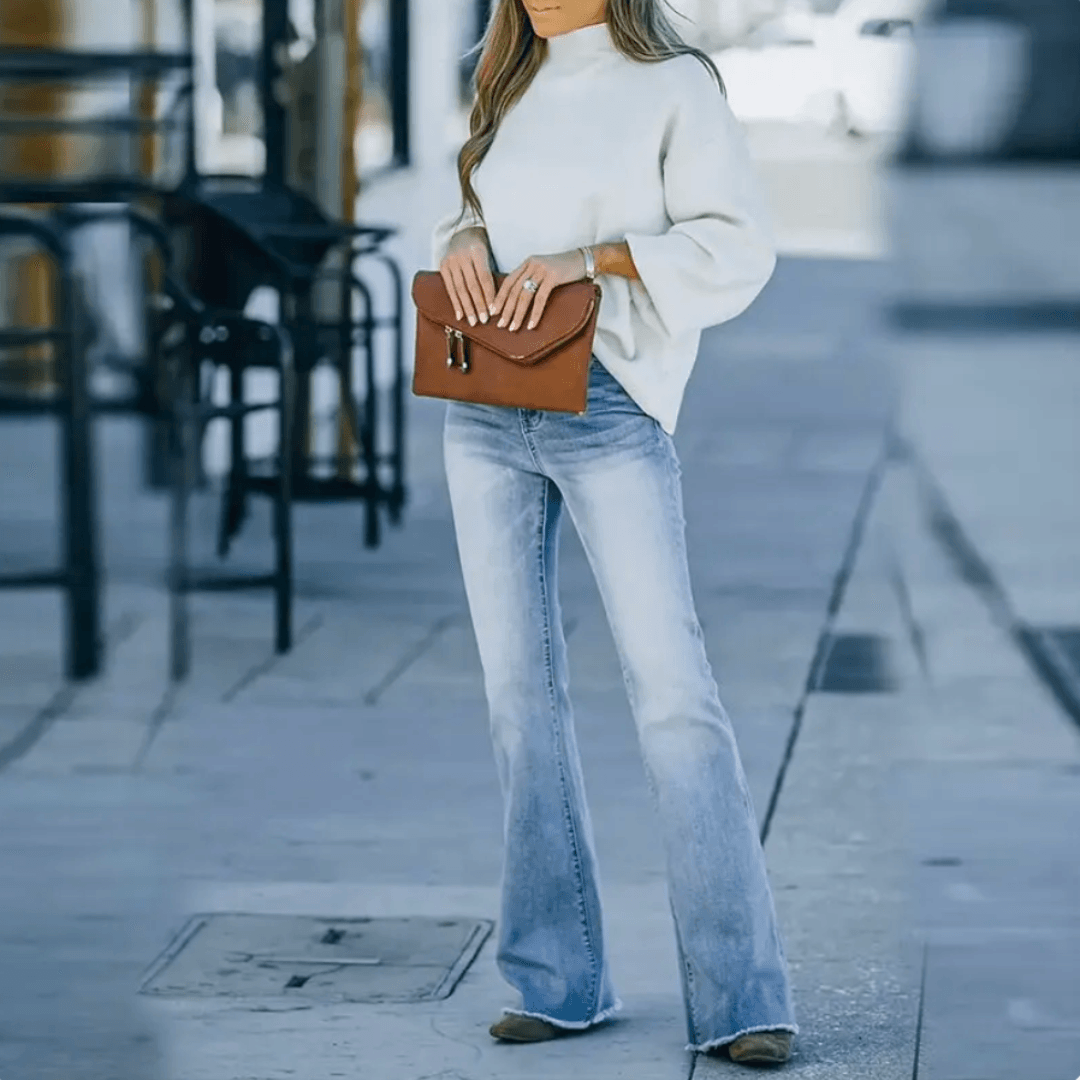 Women’s Casual Outdoor High-Waist Straight Leg Jeans