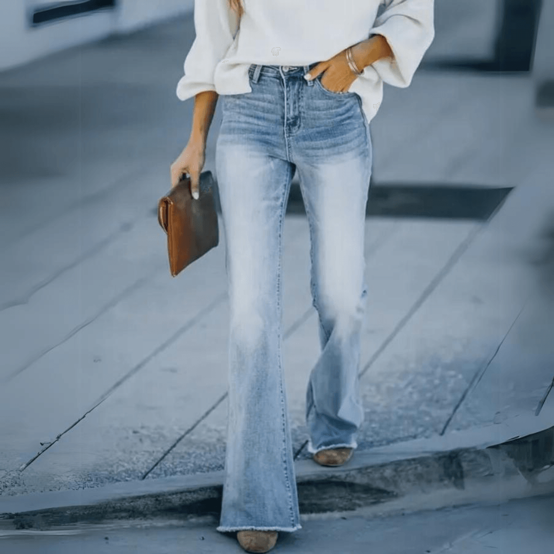 Women’s Casual Outdoor High-Waist Straight Leg Jeans