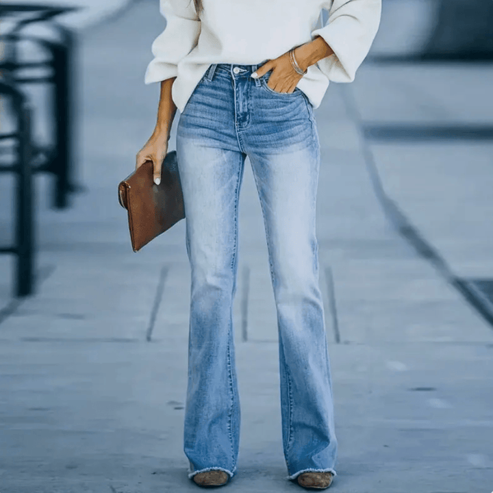 Women’s Casual Outdoor High-Waist Straight Leg Jeans