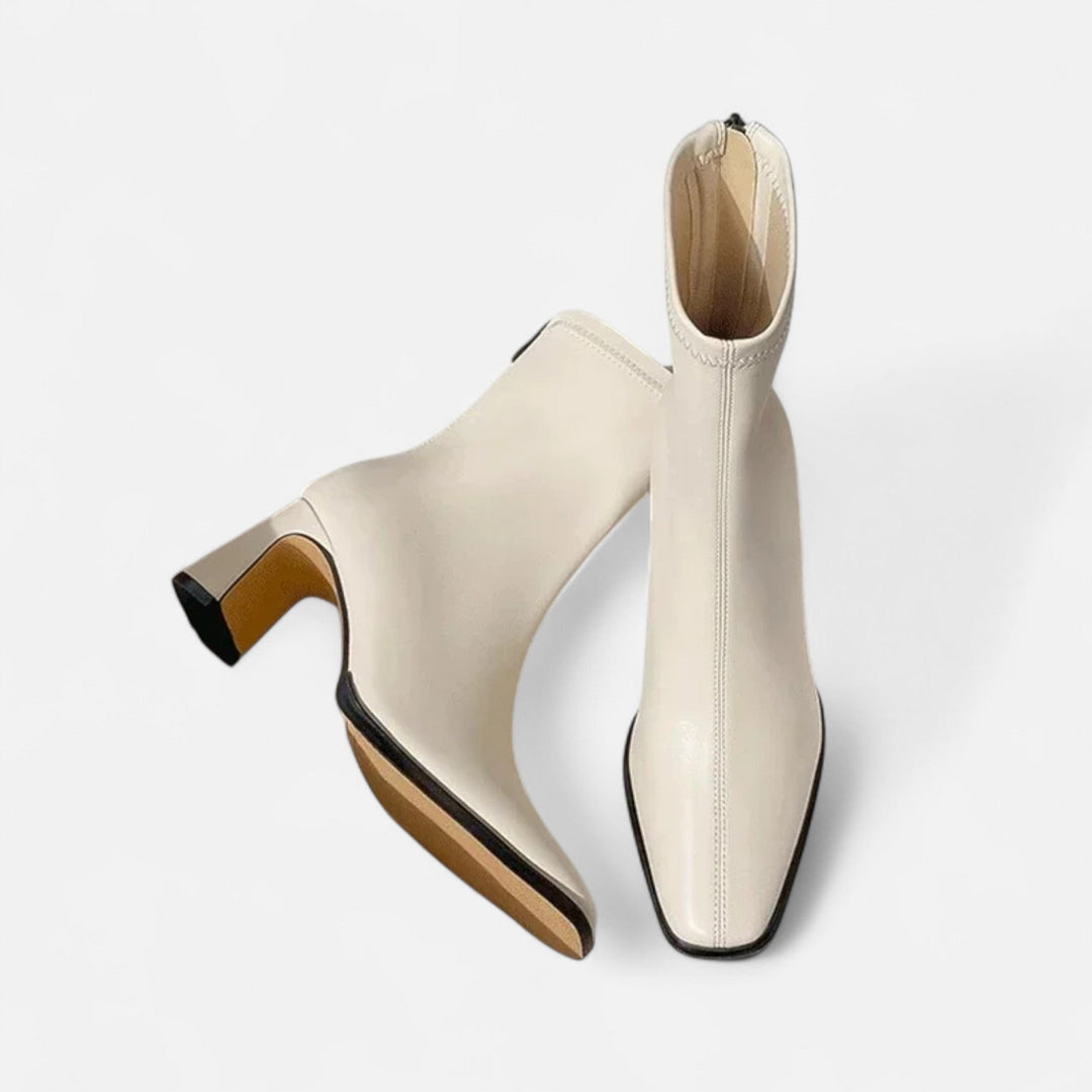 Retro Sturdy Heel Square-Toe Ankle Boots for Women